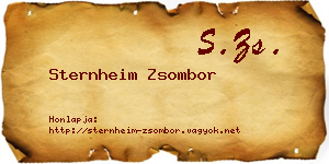 Sternheim Zsombor névjegykártya