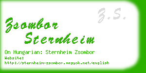 zsombor sternheim business card